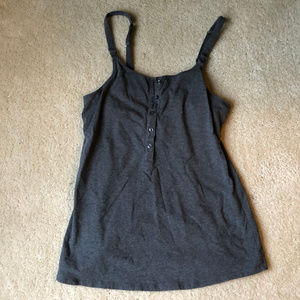 Gray and black nursing tank